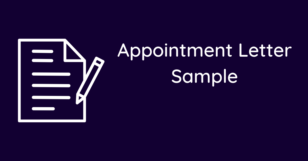 Appointment Letter Sample