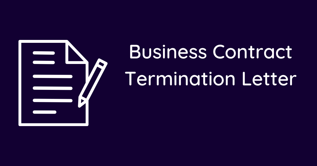 Business Contract Termination Letter