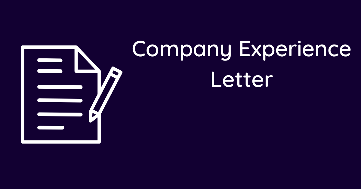 Company Experience Letter