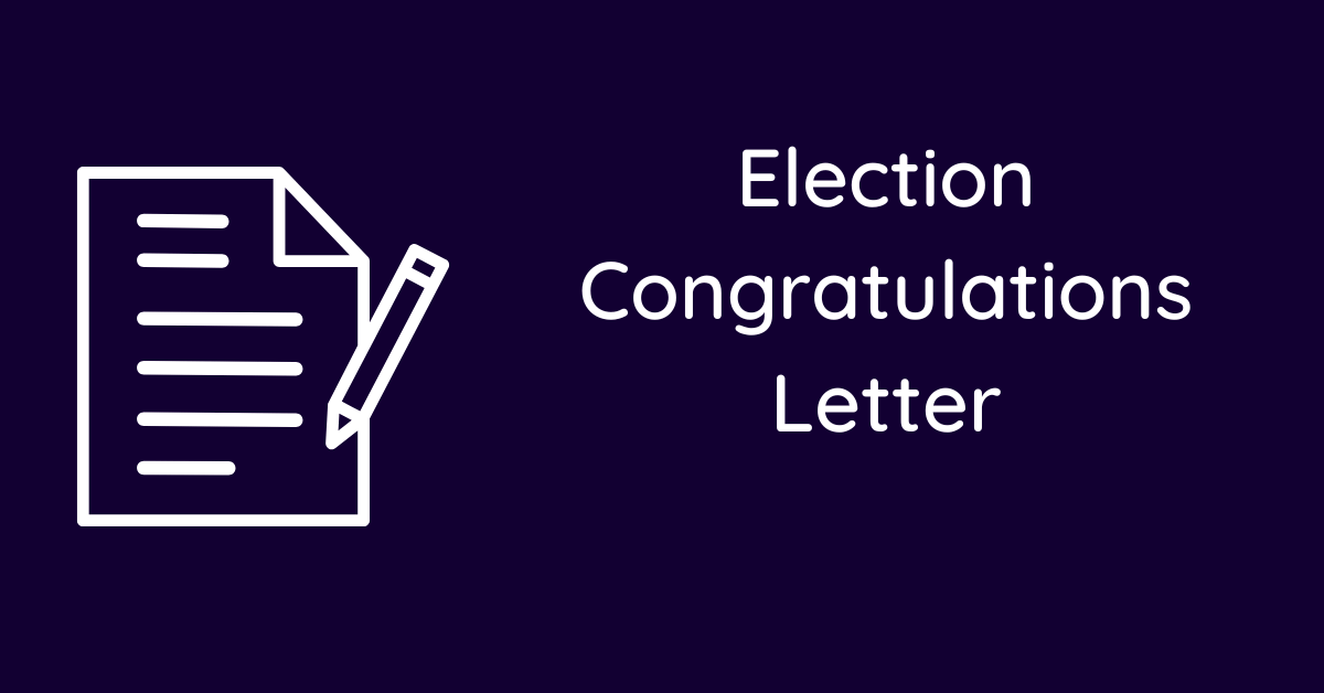 Election Congratulations Letter