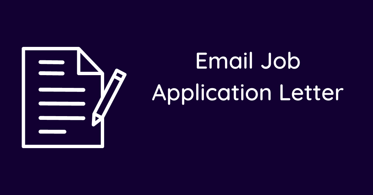 Email Job Application Letter