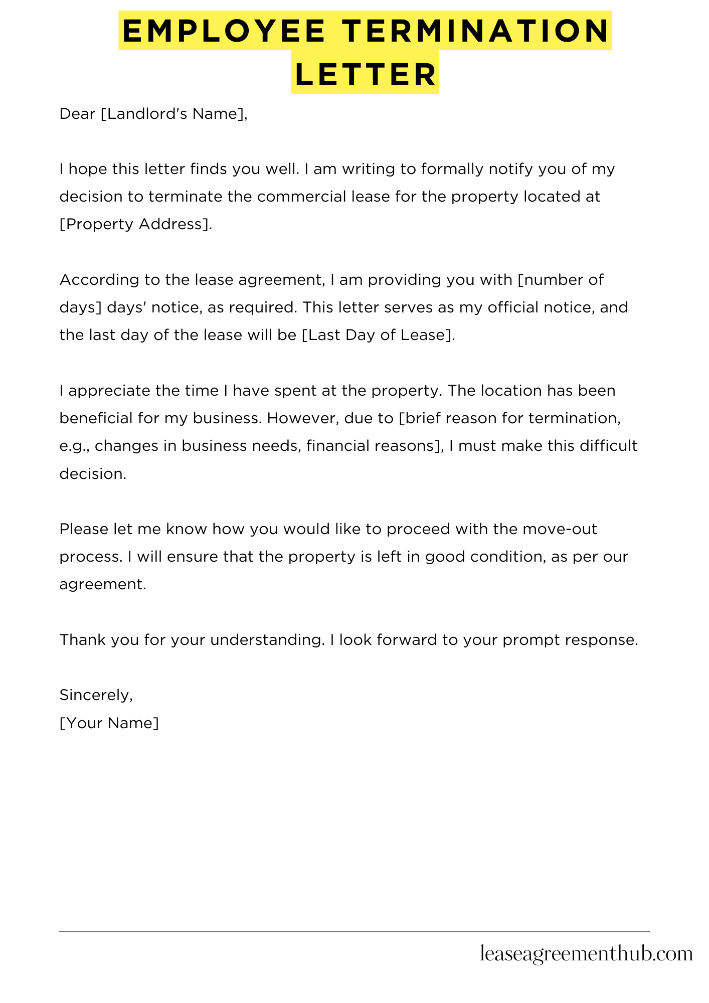 Employee Termination Letter