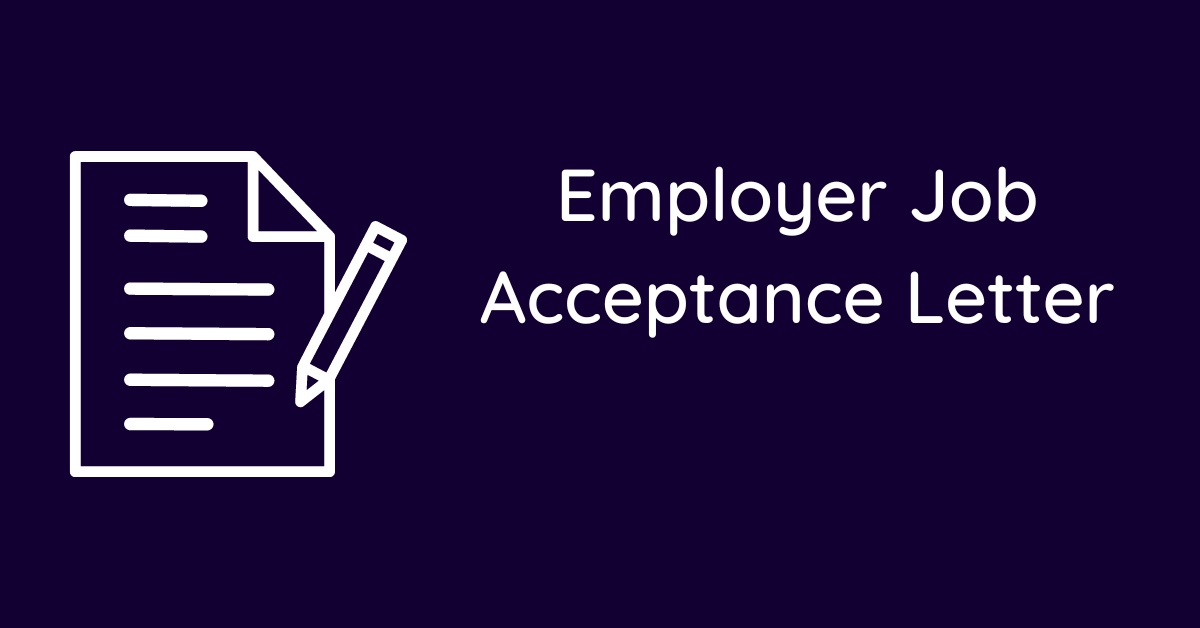 Employer Job Acceptance Letter