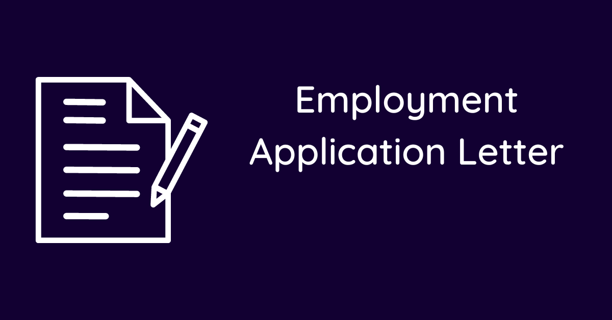 Employment Application Letter