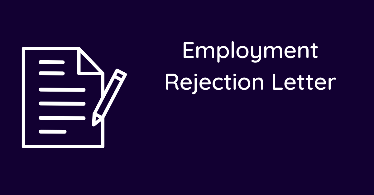 Employment Rejection Letter