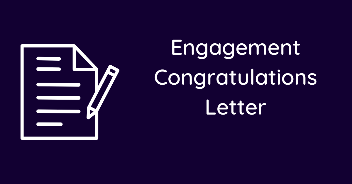 Engagement Congratulations Letter