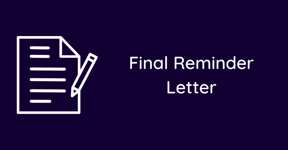 Final Reminder Letter