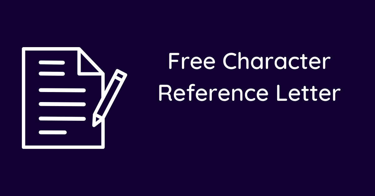 Free Character Reference Letter