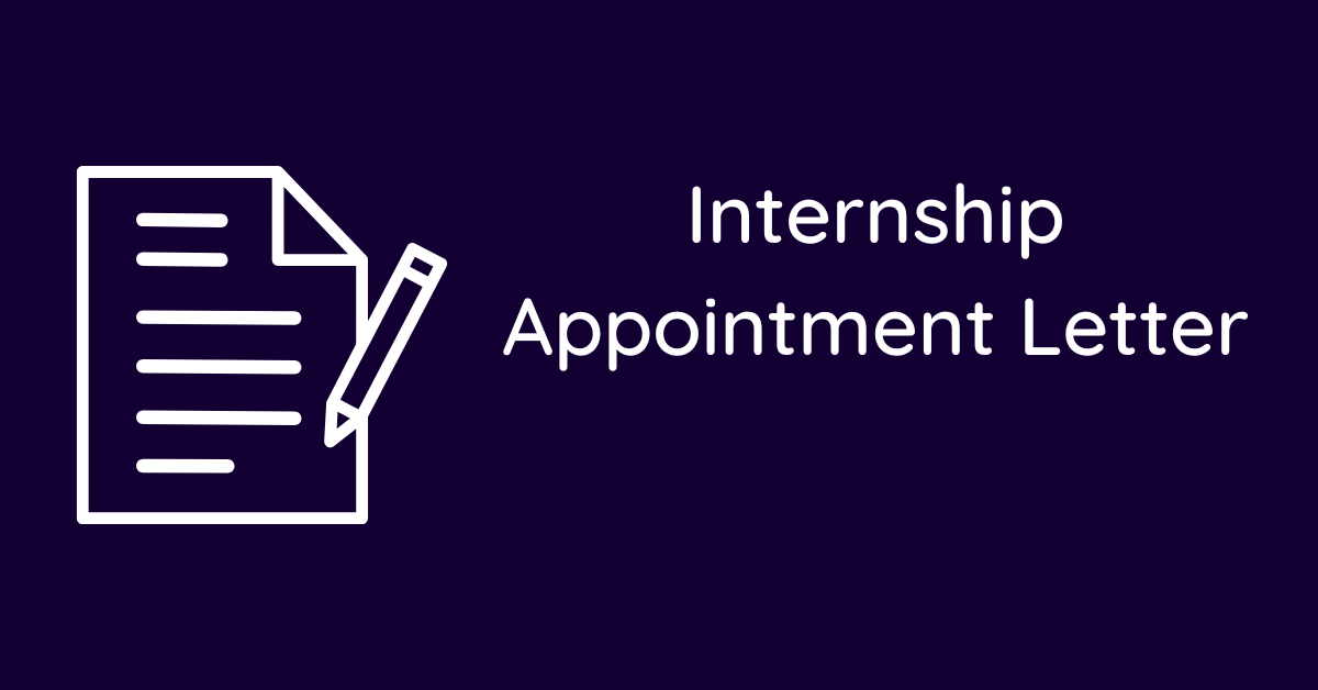 Internship Appointment Letter