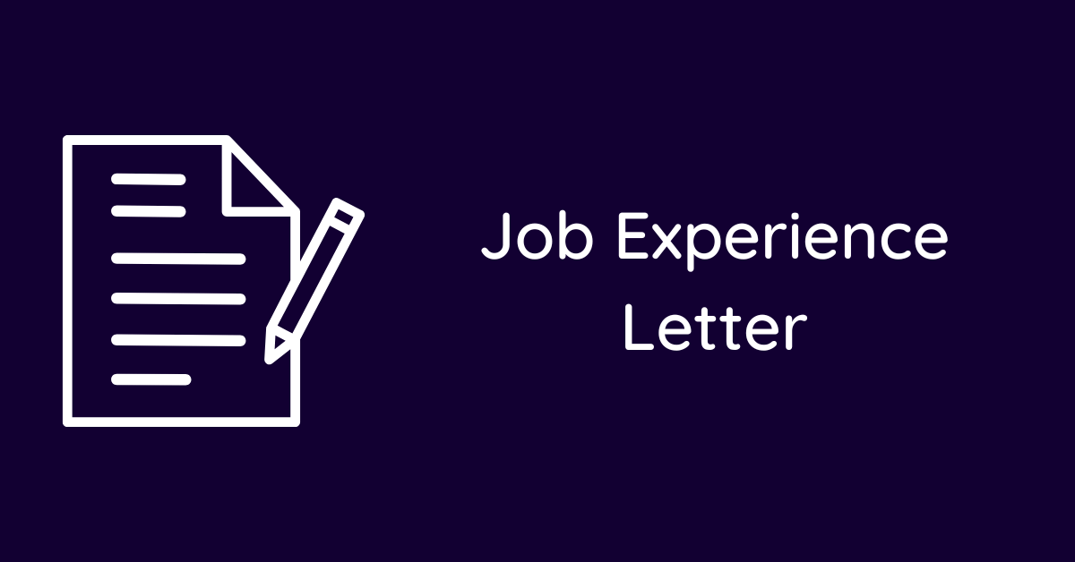 Job Experience Letter