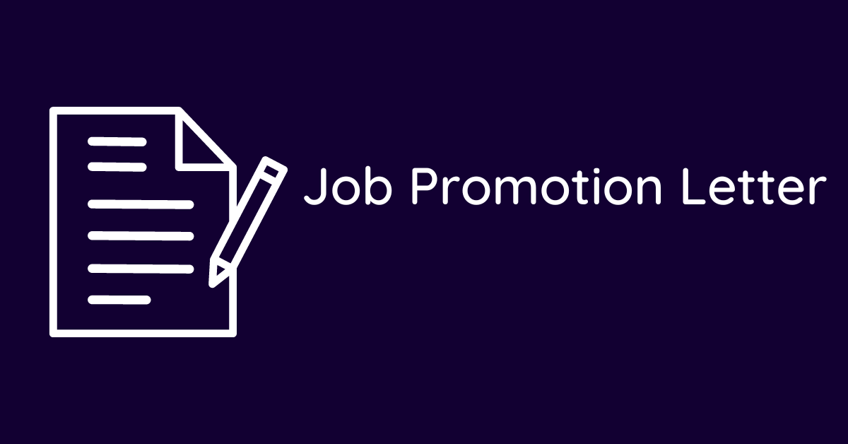 Job Promotion Letter