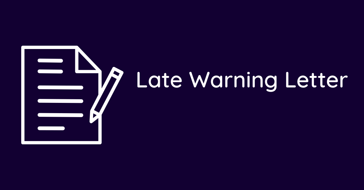 Late Warning Letter