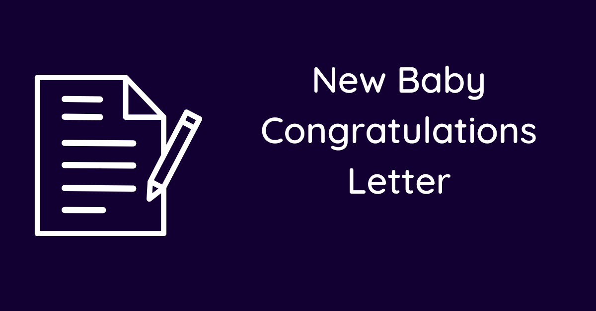 New Baby Congratulations Letter