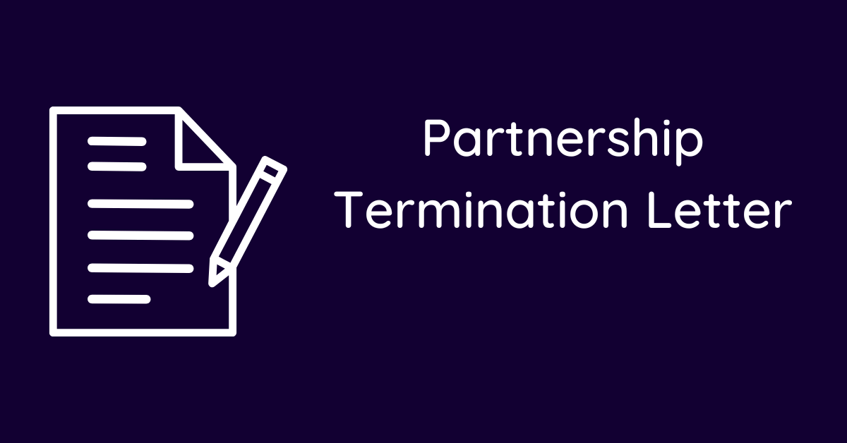 Partnership Termination Letter