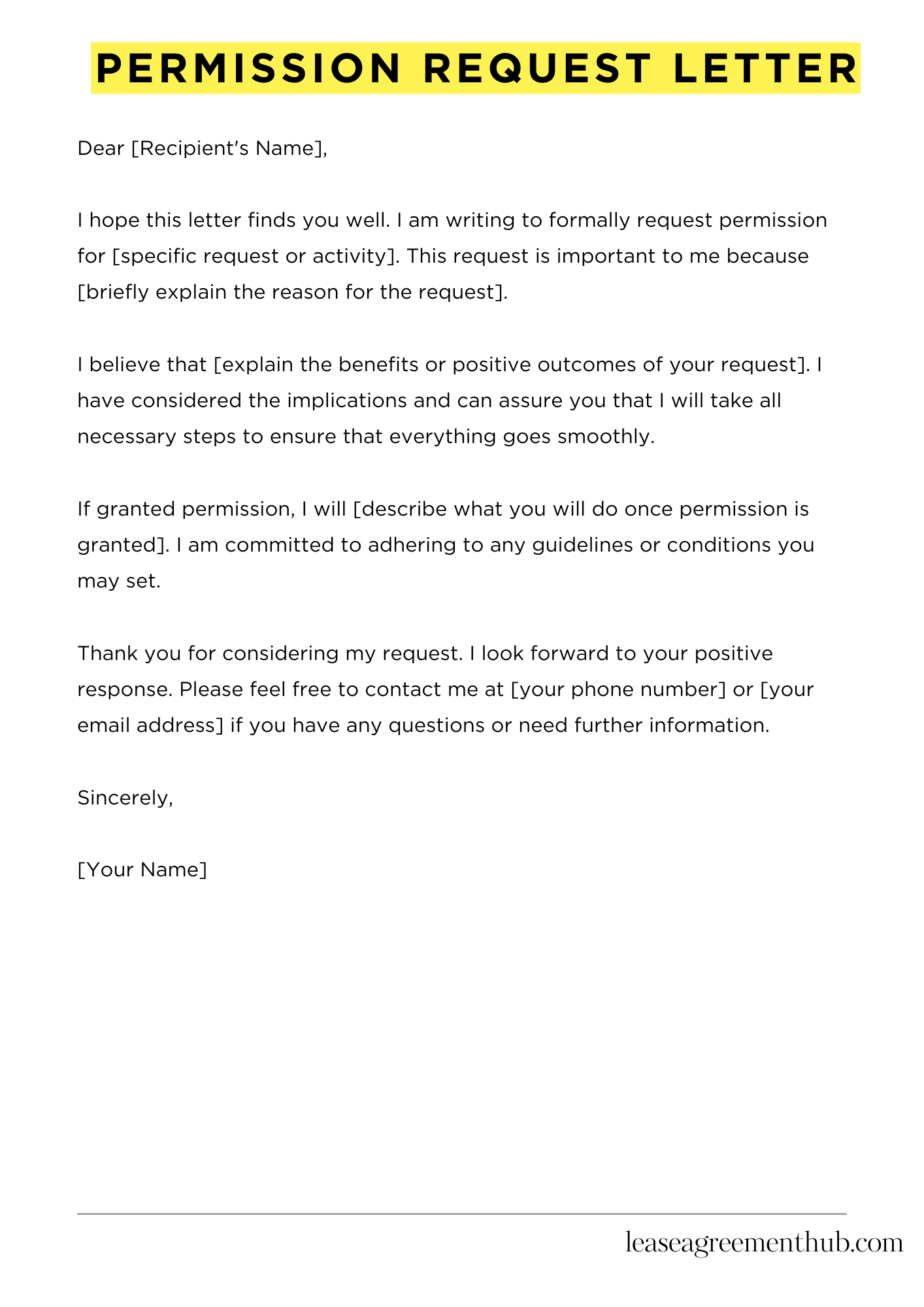 Permission Request Letter