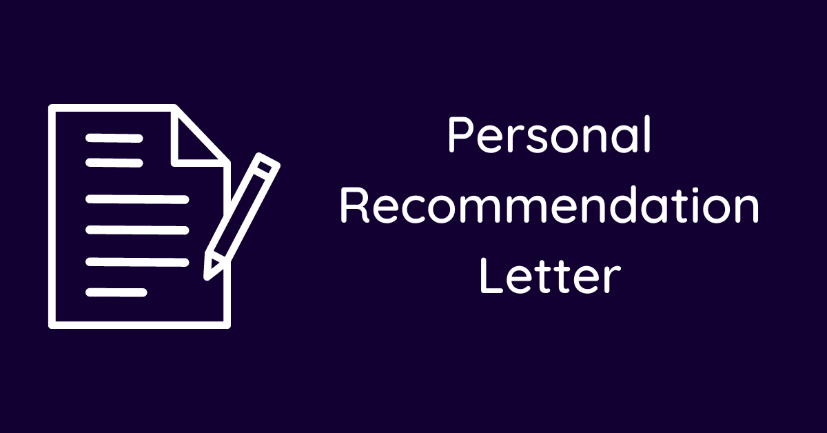 Personal Recommendation Letter