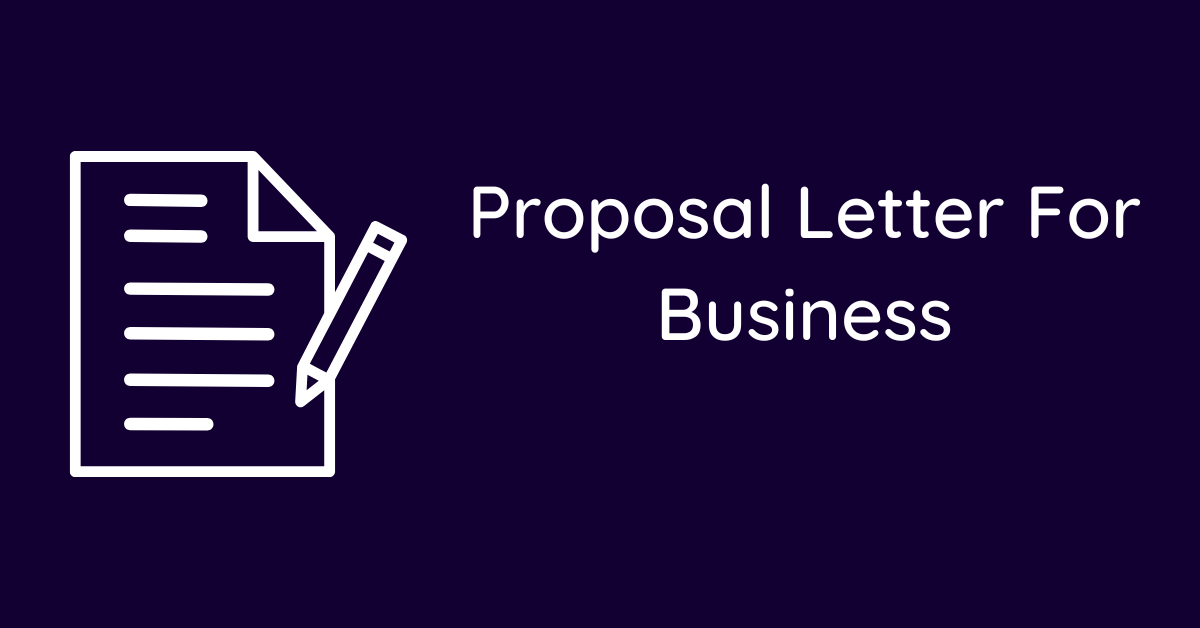 Proposal Letter For Business