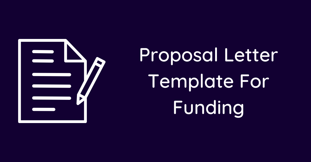 Proposal Letter Template For Funding