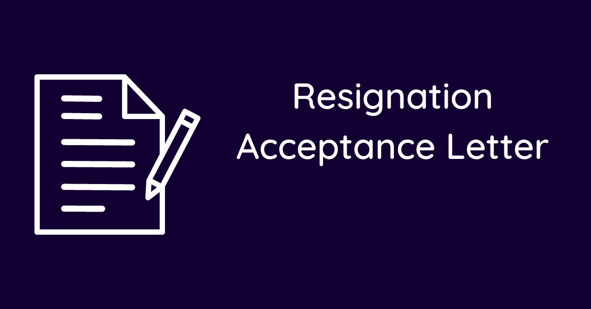 Resignation Acceptance Letter