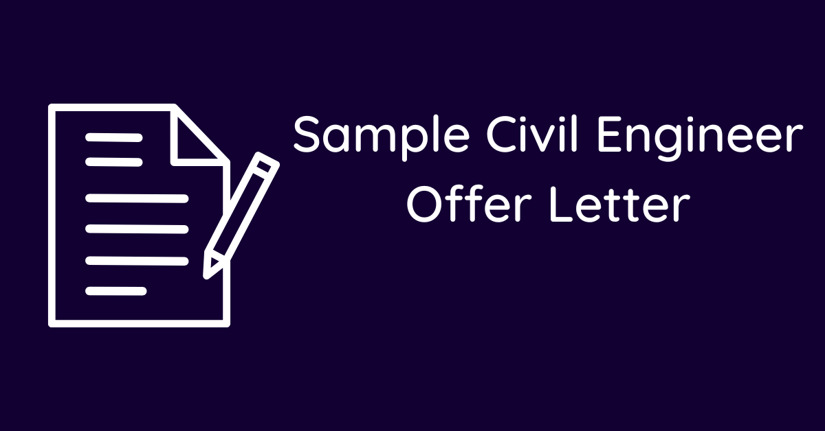 Sample Civil Engineer Offer Letter