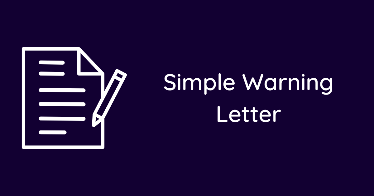 Simple Warning Letter