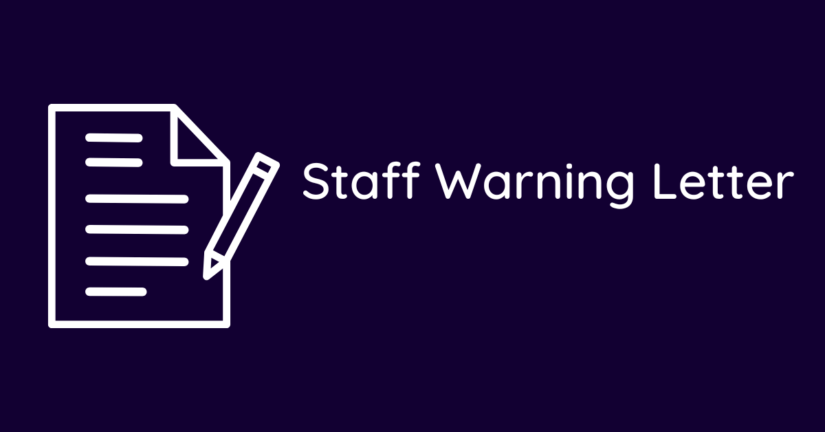 Staff Warning Letter