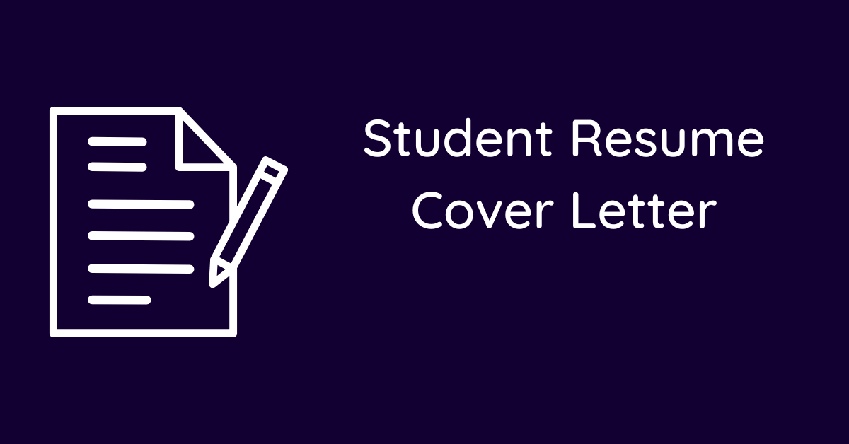 Student Resume Cover Letter