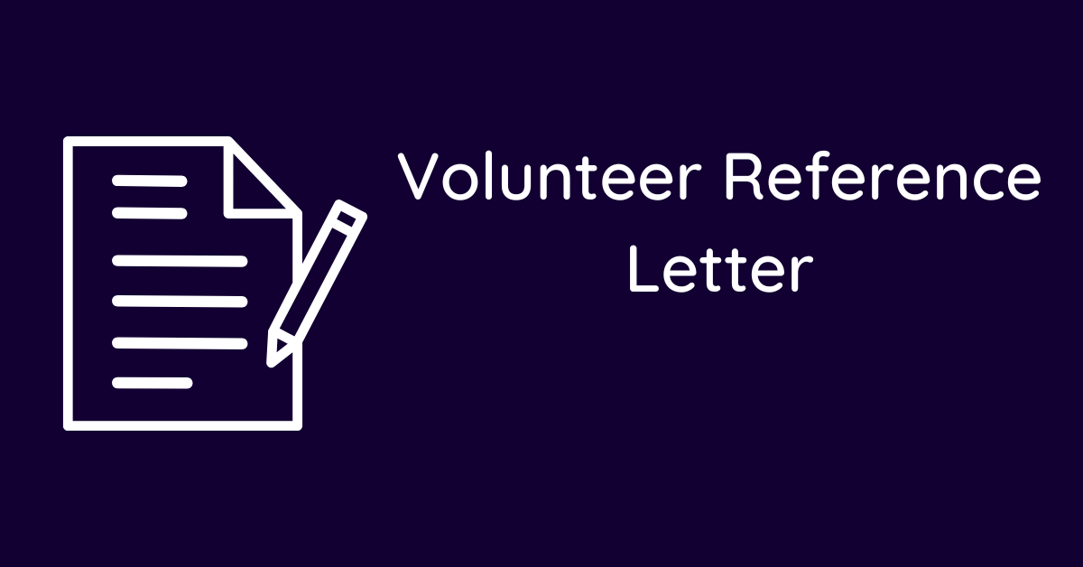 Volunteer Reference Letter