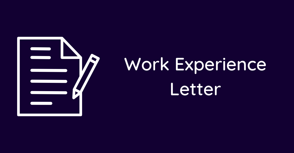 Work Experience Letter