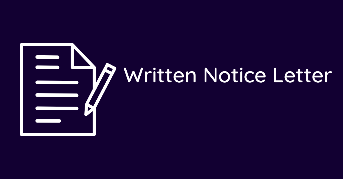 Written Notice Letter