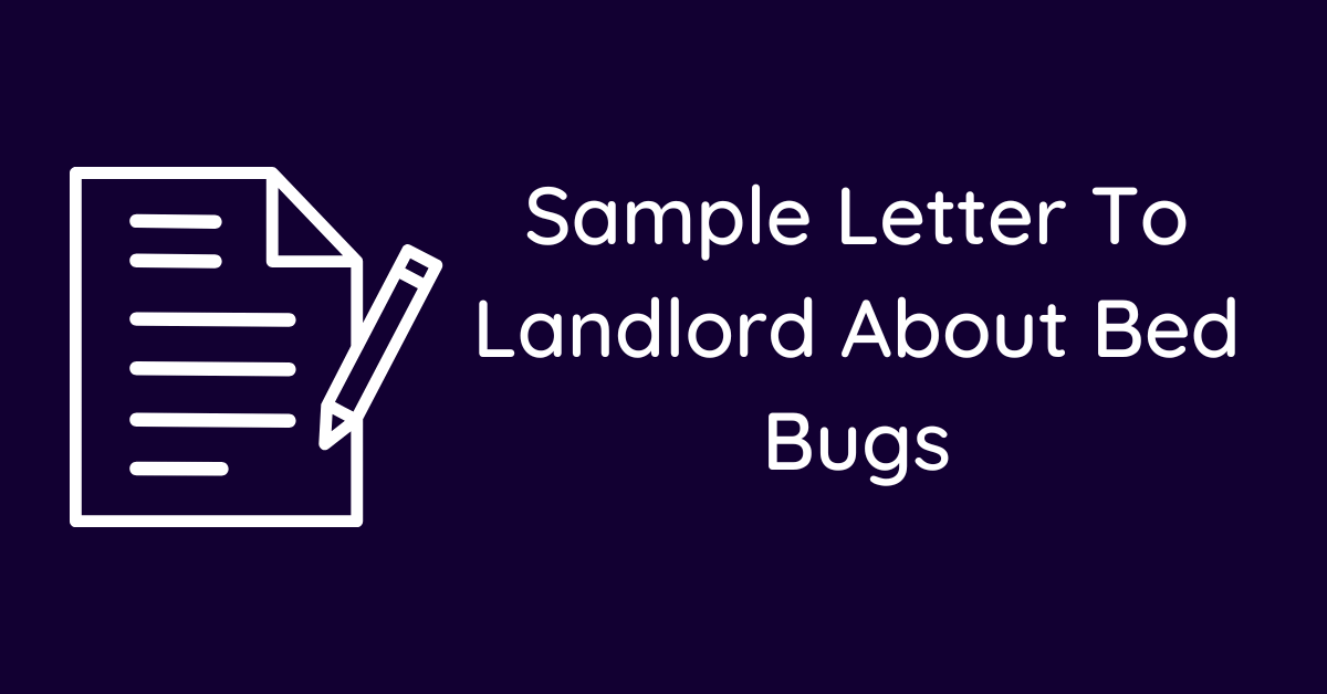 Sample Letter To Landlord About Bed Bugs