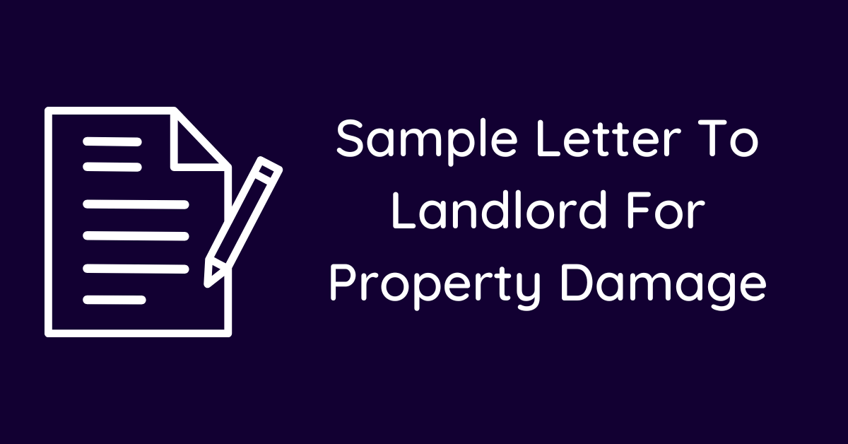 Sample Letter To Landlord For Property Damage