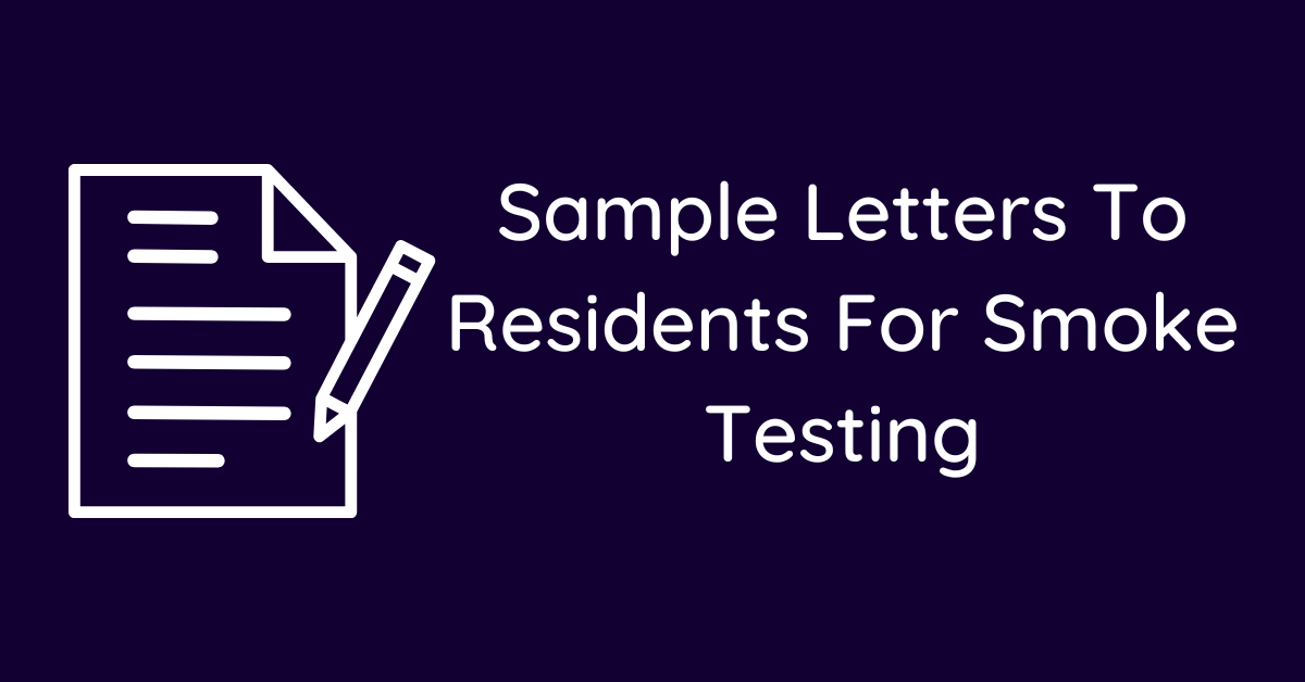 Sample Letters To Residents For Smoke Testing